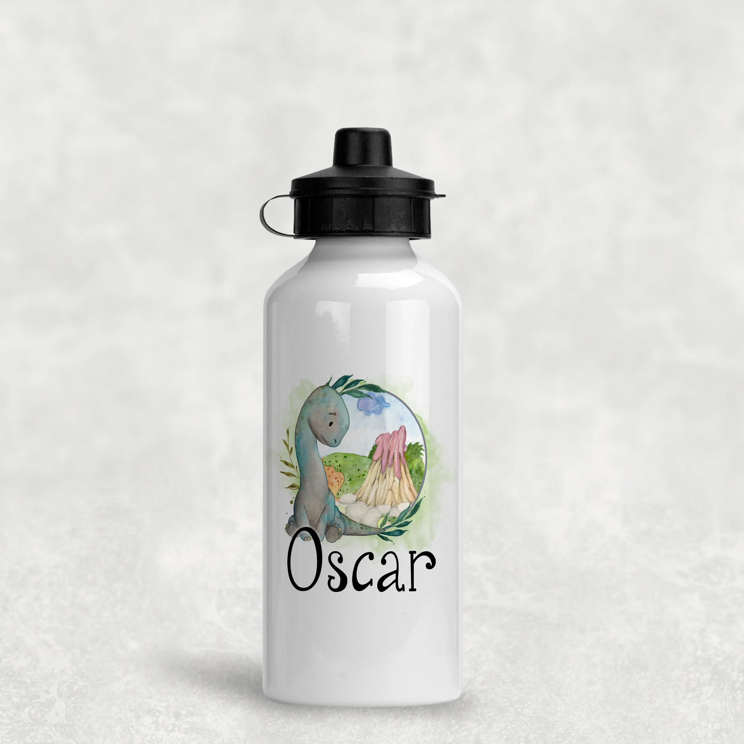 Dinosaur Personalised Aluminium Water Bottle 400/600ml