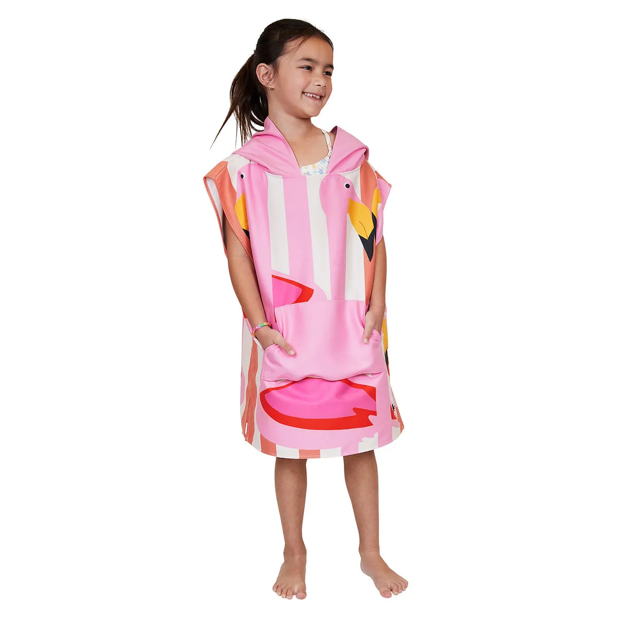 Dock & Bay Poncho Kids - Flamboyant Flamingos