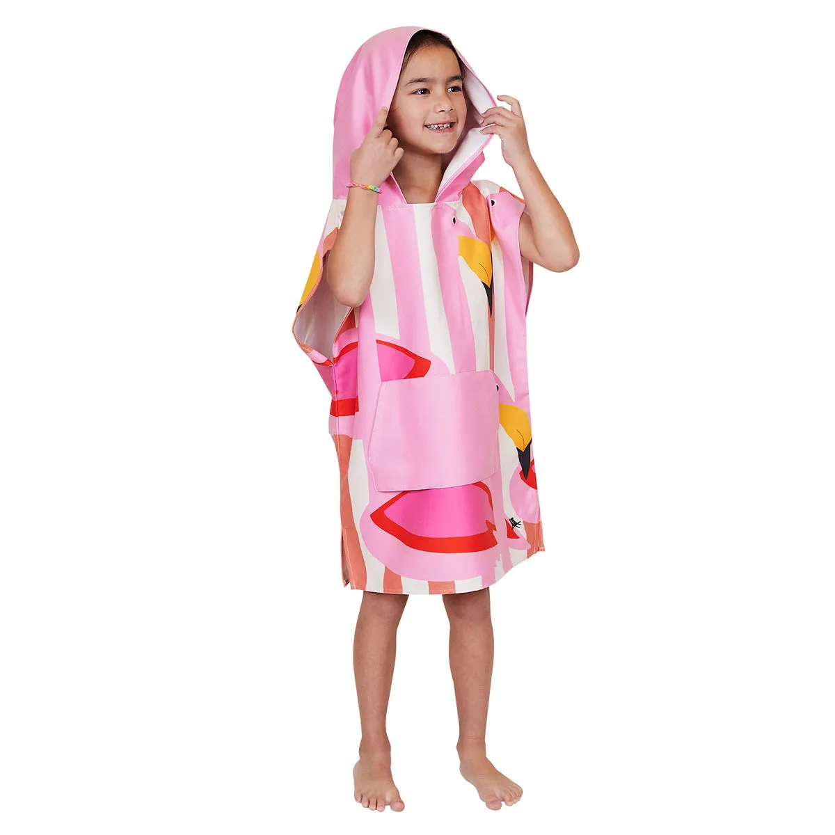 Dock & Bay Poncho Kids - Flamboyant Flamingos