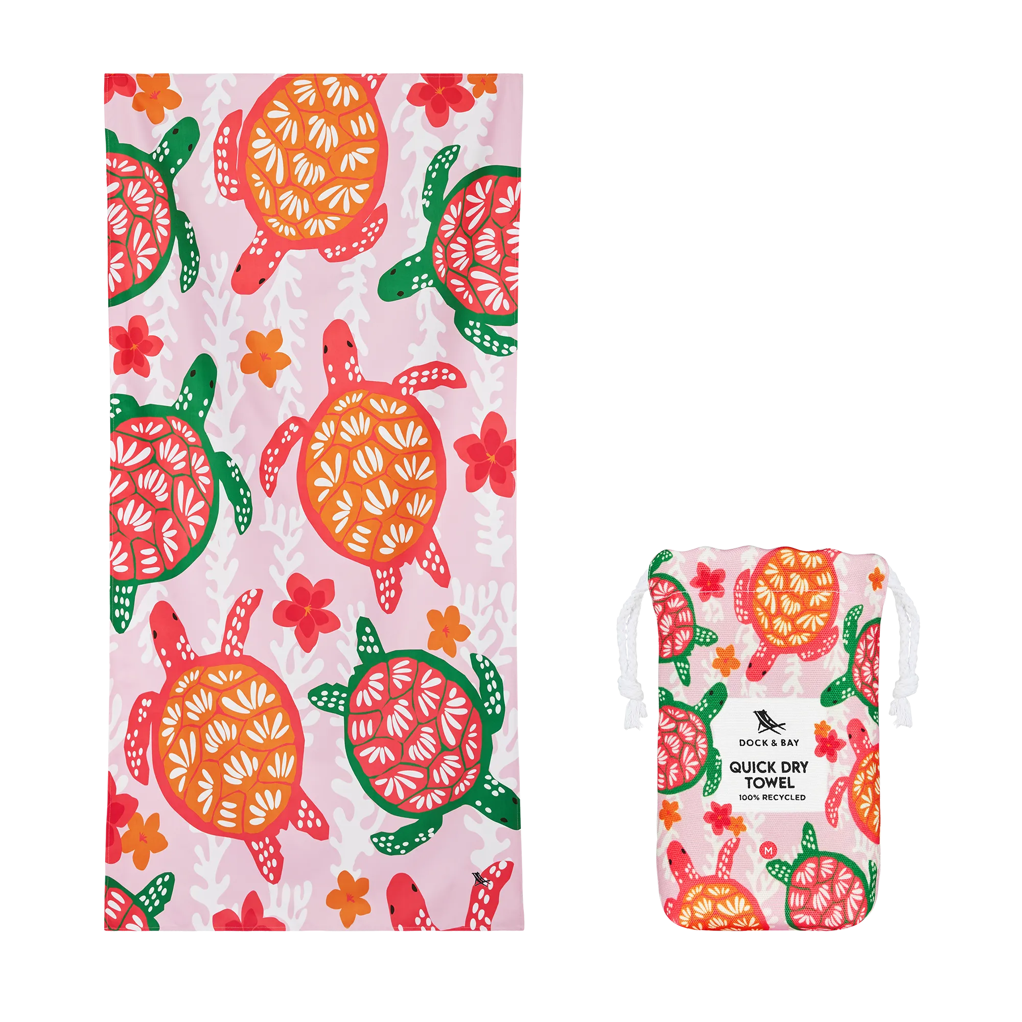 Dock & Bay Quick Dry Towel: Turtley Tropical