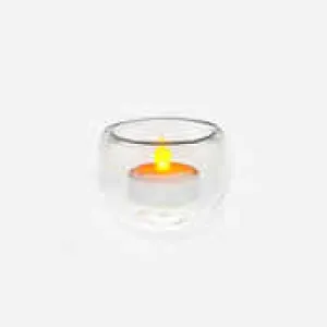 Double Wall T-Light Votive, Glass, 2.5"