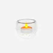 Double Wall T-Light Votive, Glass, 2.5"