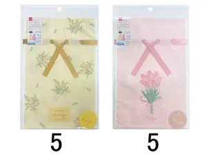 Drawstring Plastic Bag with Bottom Gusset - Spring Flower - 11.81in X 7.87in X 3.14in - 30cm X 20cm