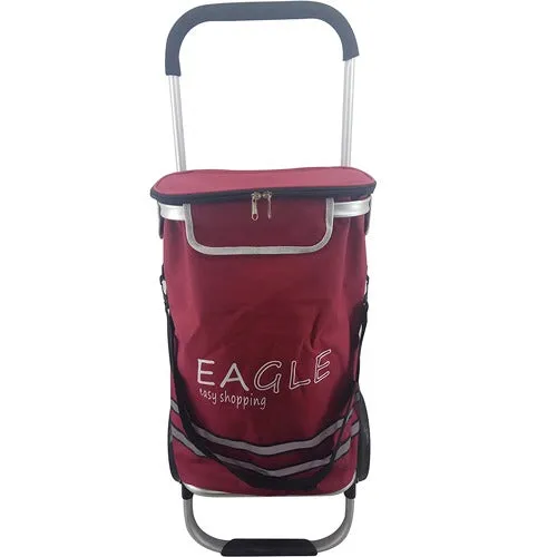 Eagle London Shopping Trolley, Folding Handle Trolley with Durable Bag and Foldable Design