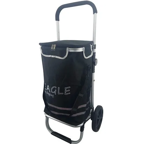 Eagle London Shopping Trolley, Folding Handle Trolley with Durable Bag and Foldable Design