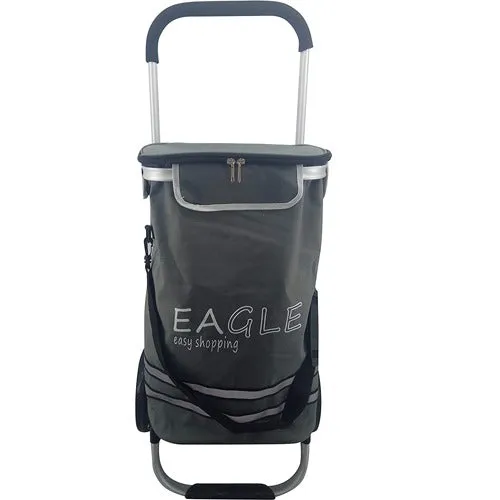 Eagle London Shopping Trolley, Folding Handle Trolley with Durable Bag and Foldable Design