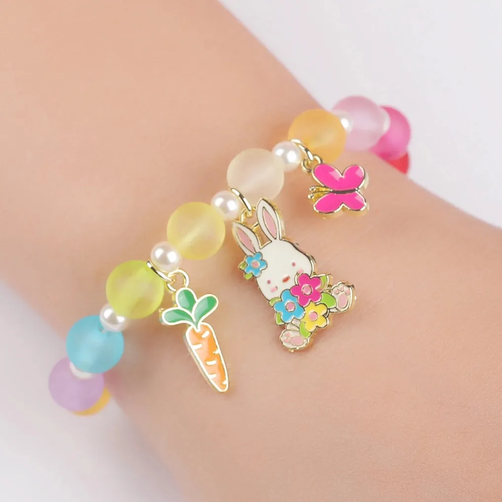 Easter Bunny & Blooms Charming Whimsy Bracelet