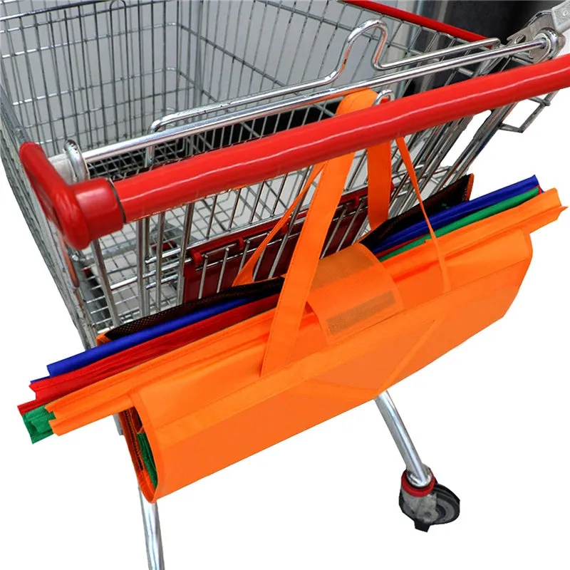 Eco-Friendly 4 Reusable Grocery Cart Trolley Bag