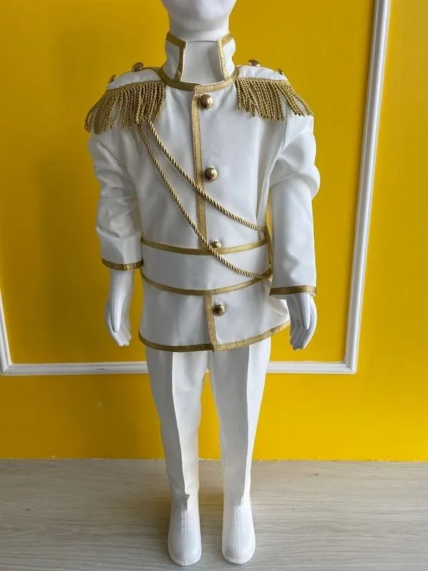 Elegant Prince White Charming Suit