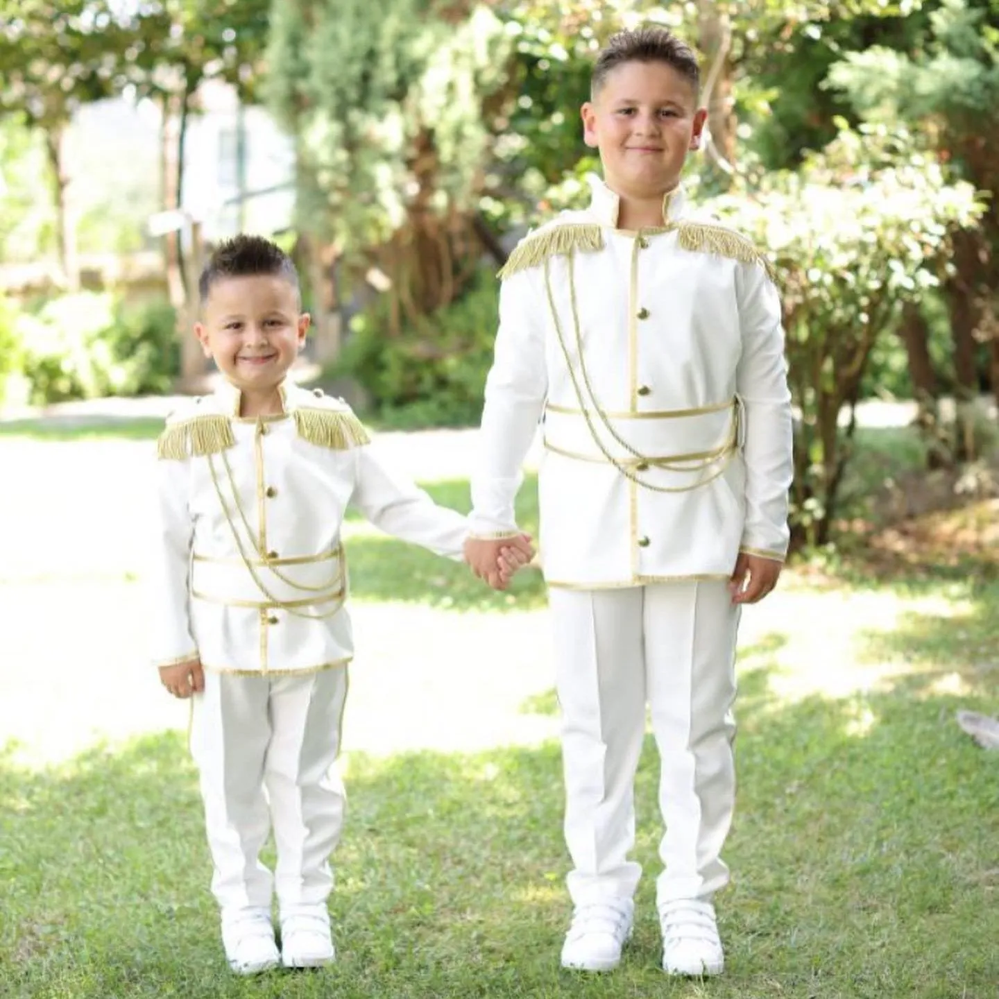 Elegant Prince White Charming Suit