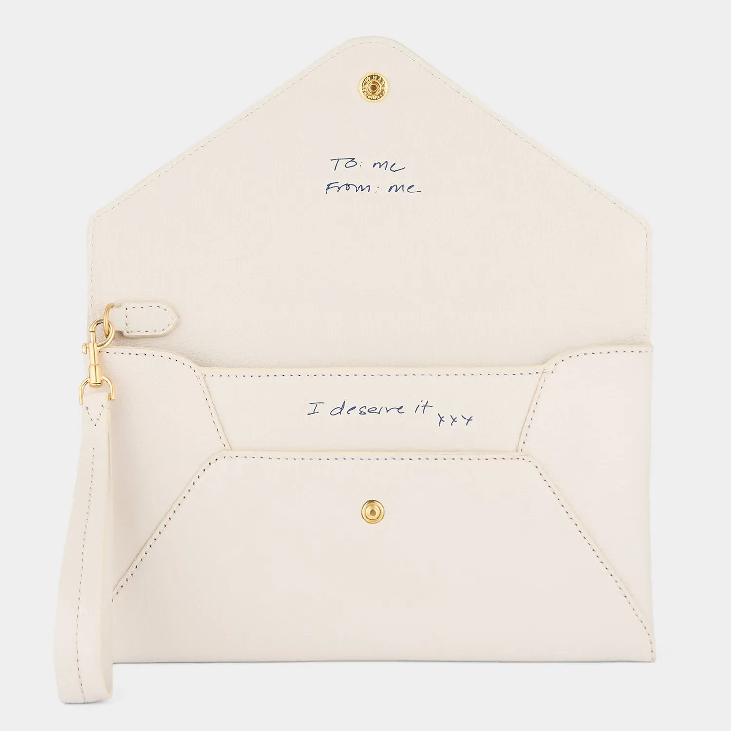 Envelope Pouch in Chalk Capra