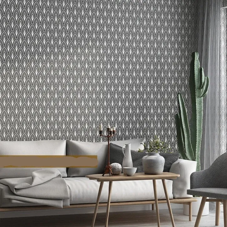 European Style Geometric Wallpaper 4 Color Options (5.3 ㎡)