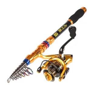 Fishing Rod and Reel Combo Telespin Rod