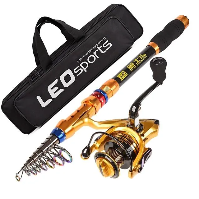 Fishing Rod and Reel Combo Telespin Rod