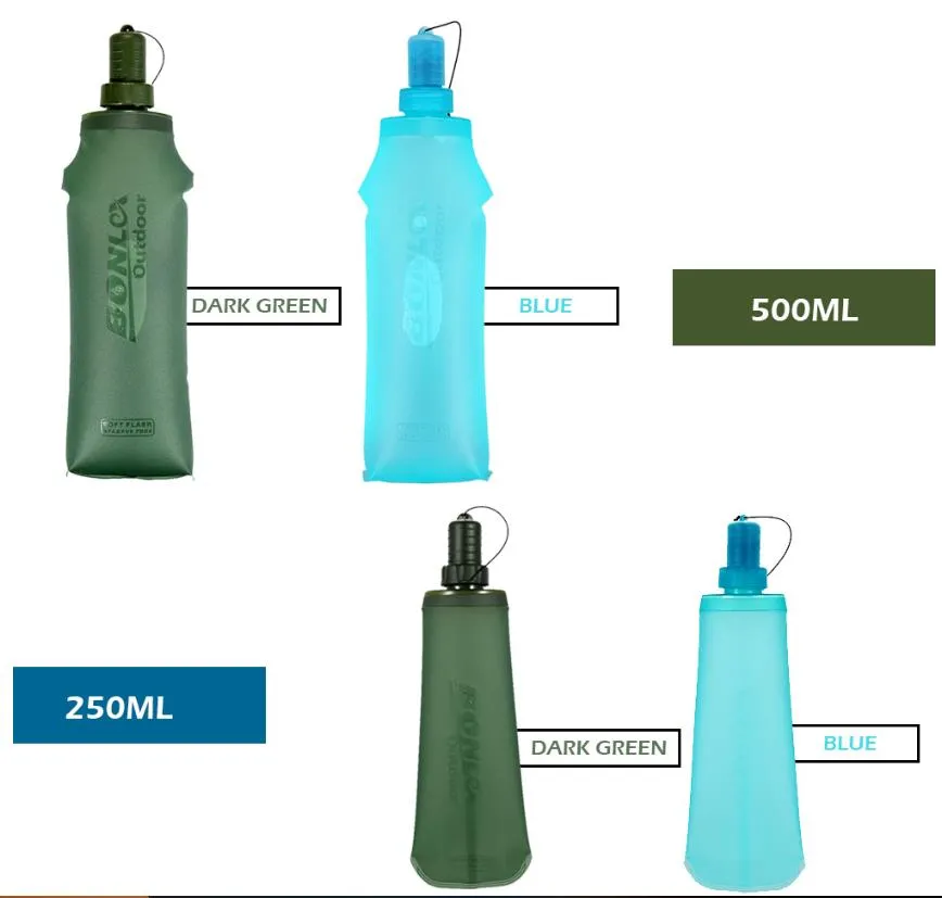 Folding Soft Flask Water Bottle TPU