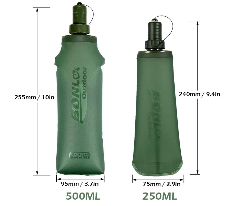 Folding Soft Flask Water Bottle TPU