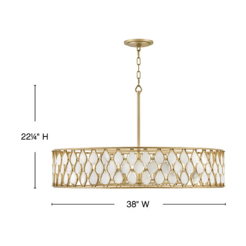 Fredrick Ramond FR41506 Estie 8-lt 38" LED Chandelier