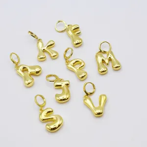 Funky Gold Initial Charm