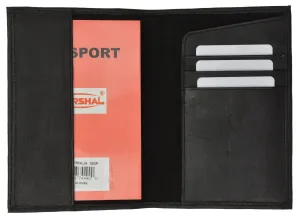 Genuine Leather Passport Wallet, Cover, Credit Card Holder with Canada Emblem Imprint for International Travel 601 Canada