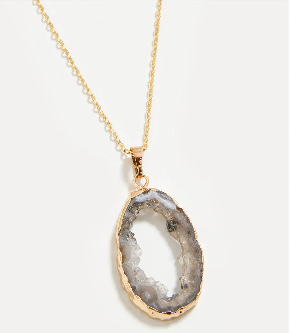 Geode Pendant Necklace