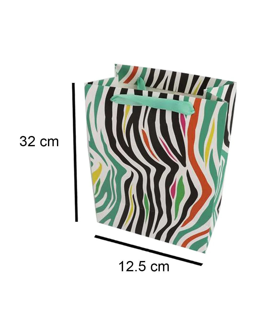 Gift Bag, Zebra Print, Paper Bag, Medium, Multicolor, Paper, Set of 3