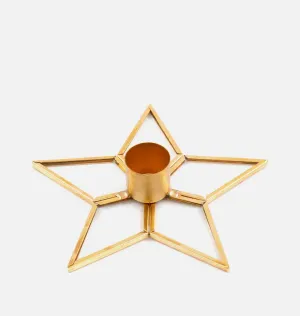 Gold Star Candle Holder