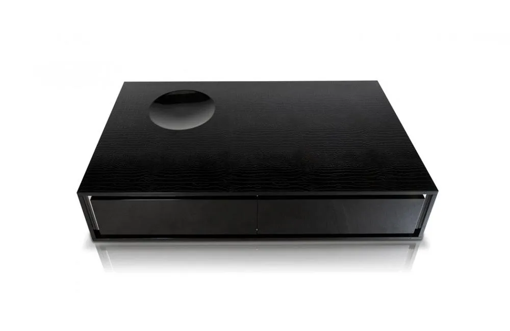 Grand Modern Black Lacquer Coffee Table