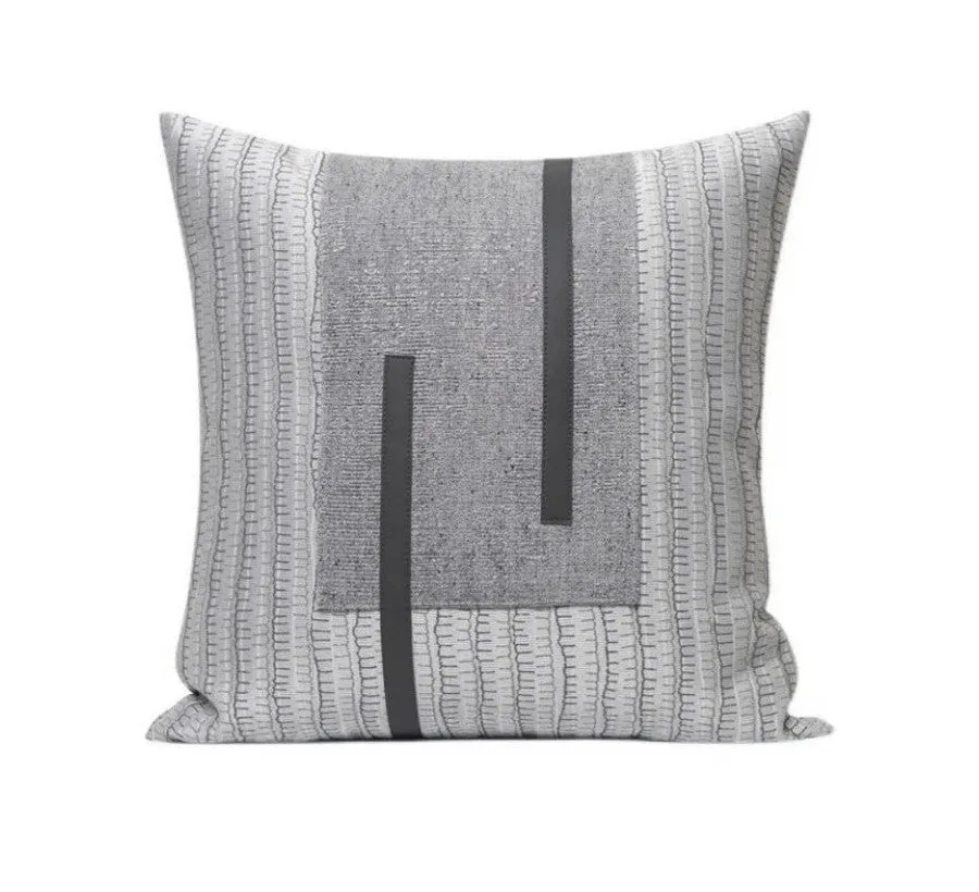 Gray Modern Simple Throw Pillows for Living Room, Decorative Modern Sofa Pillows, Modern Throw Pillows for Couch, Large Simple Modern Pillows