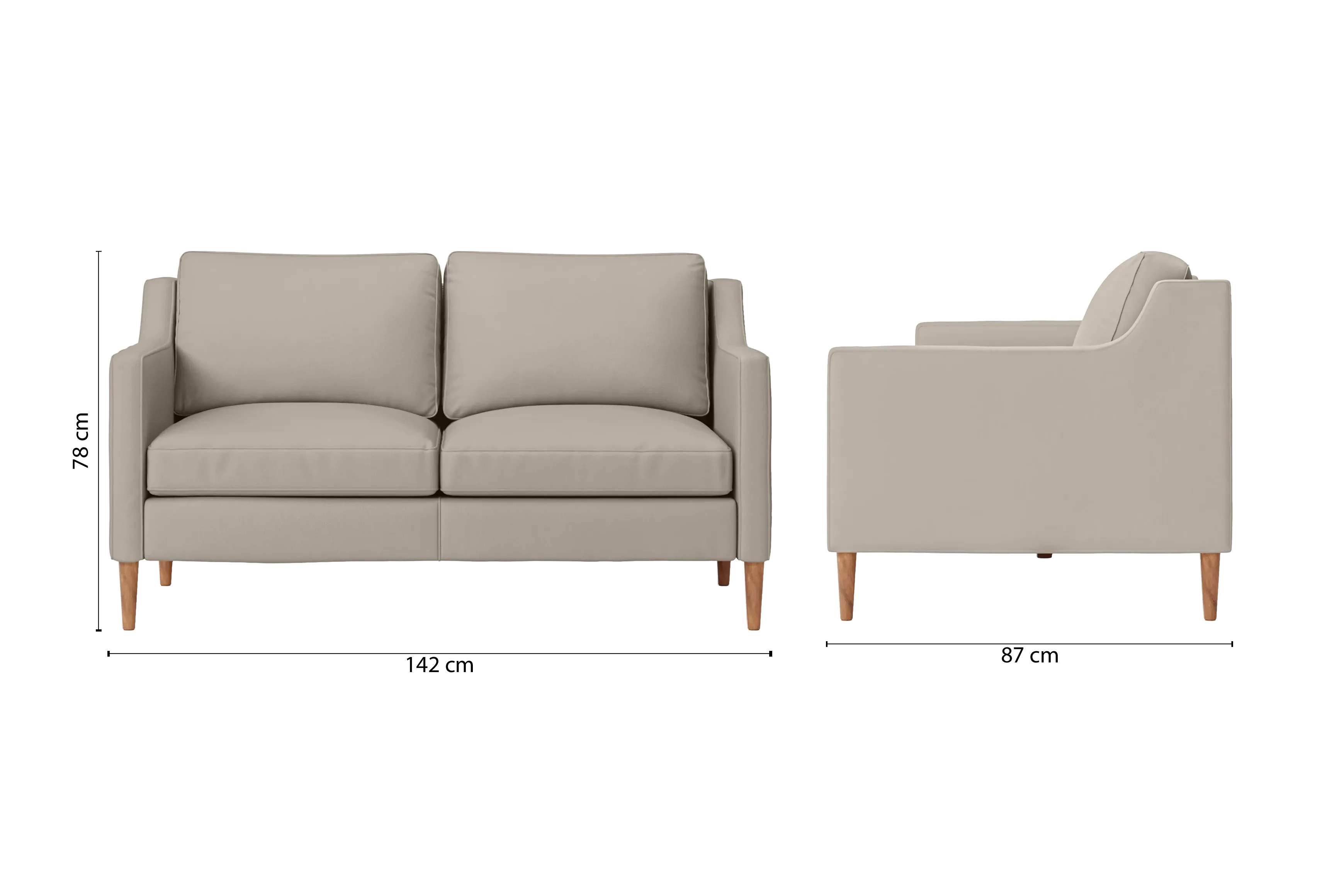 Greco 2 Seater Sofa Sand Leather