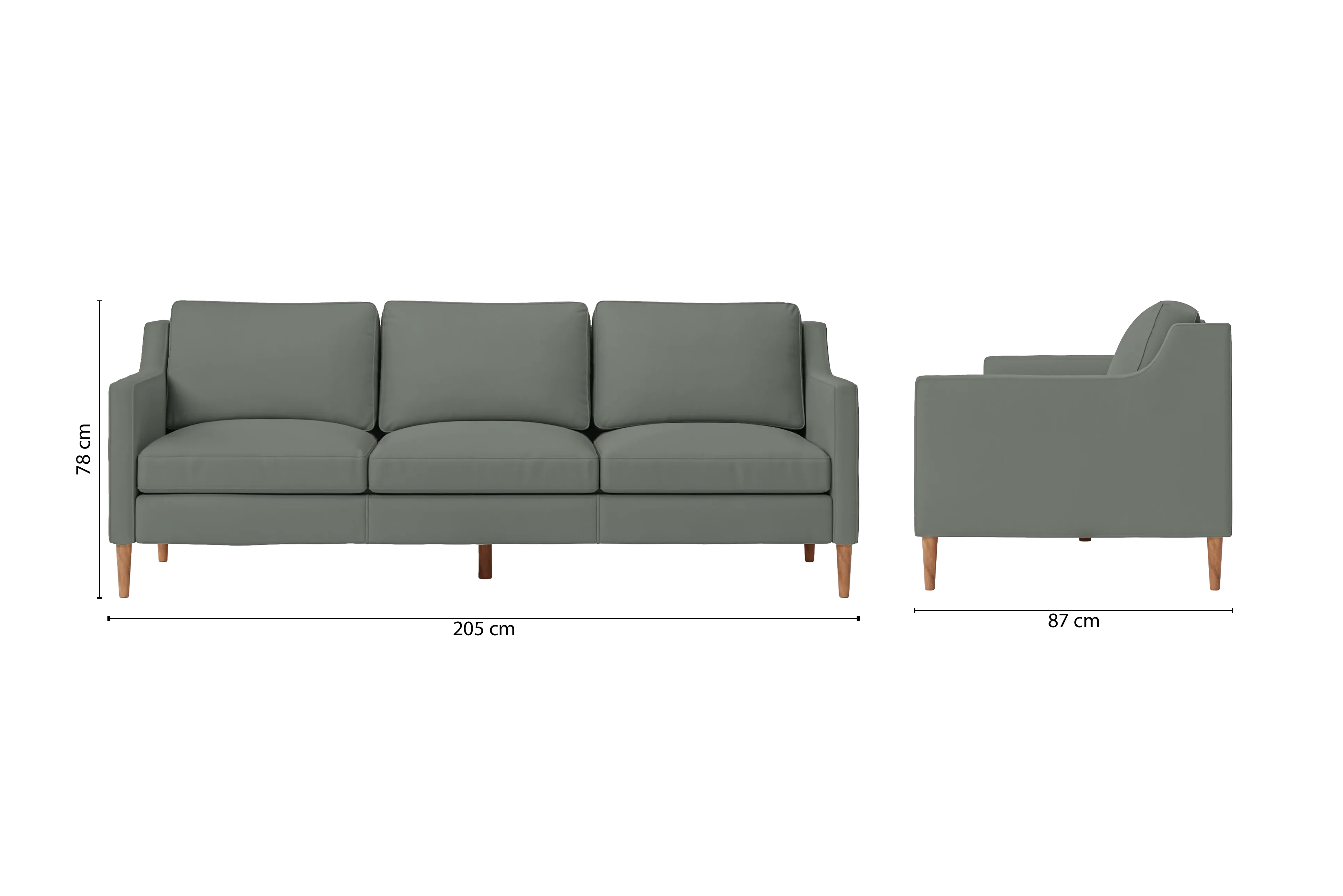 Greco 3 Seater Sofa Lush Leather