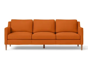 Greco 3 Seater Sofa Orange Leather