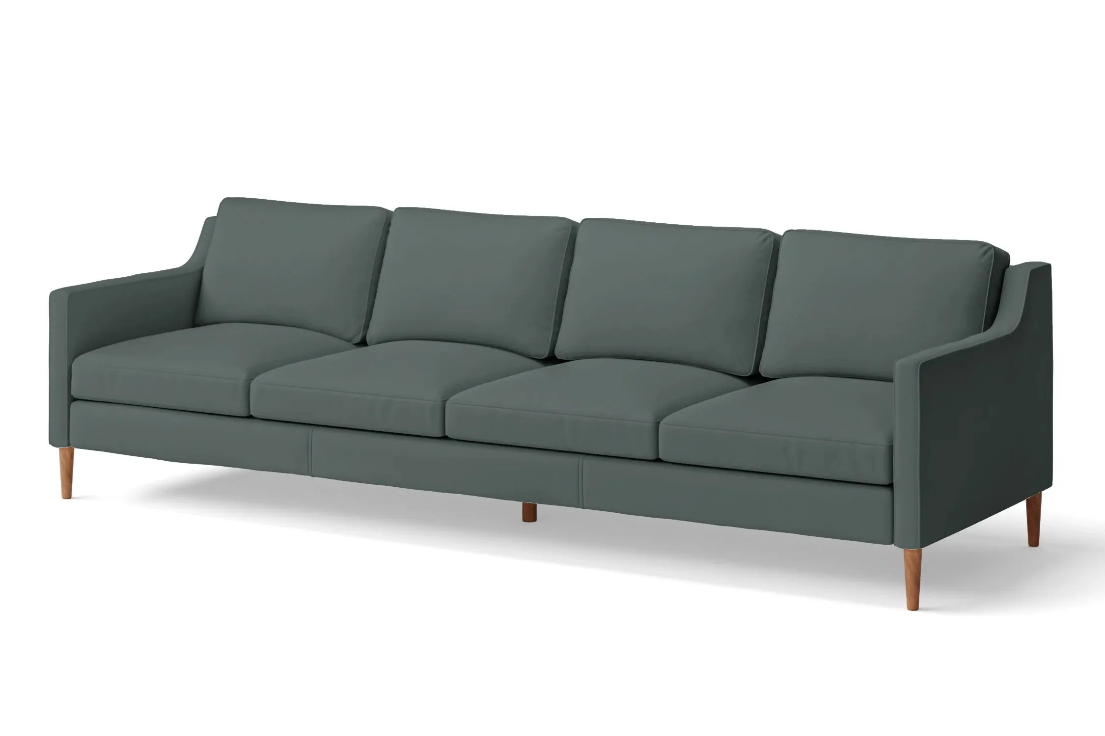 Greco 4 Seater Sofa Dusky Turquoise Leather