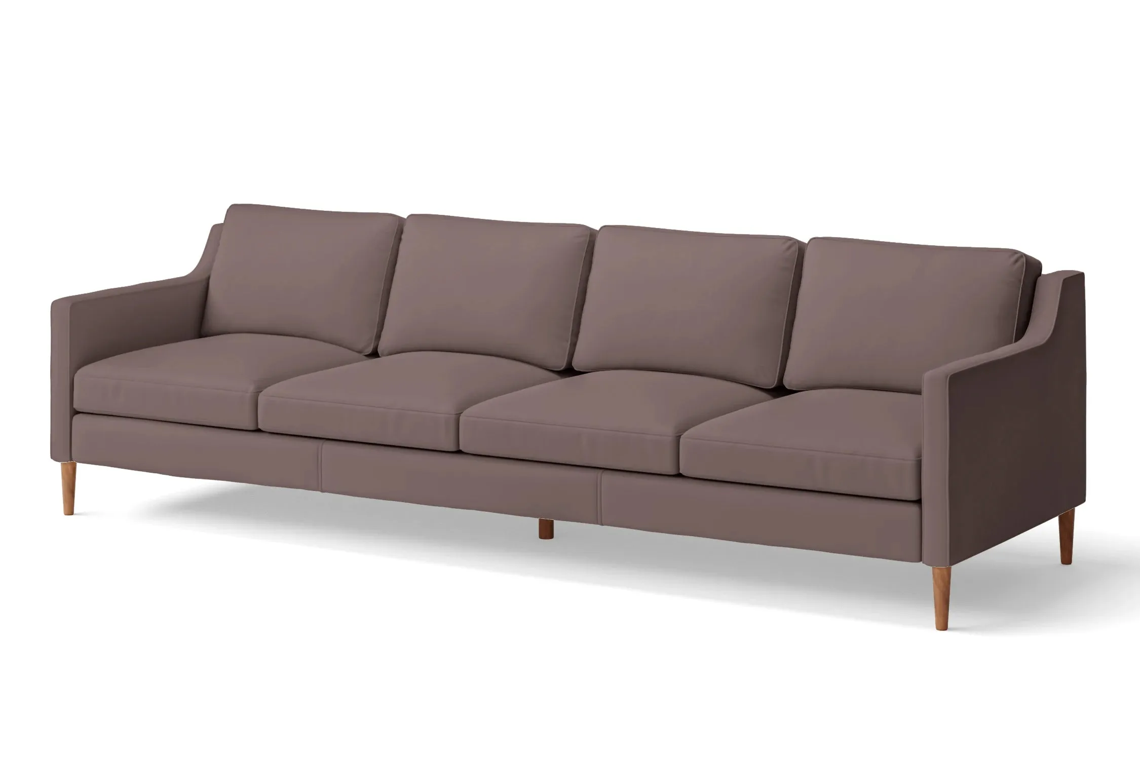 Greco 4 Seater Sofa Rose Taupe Leather