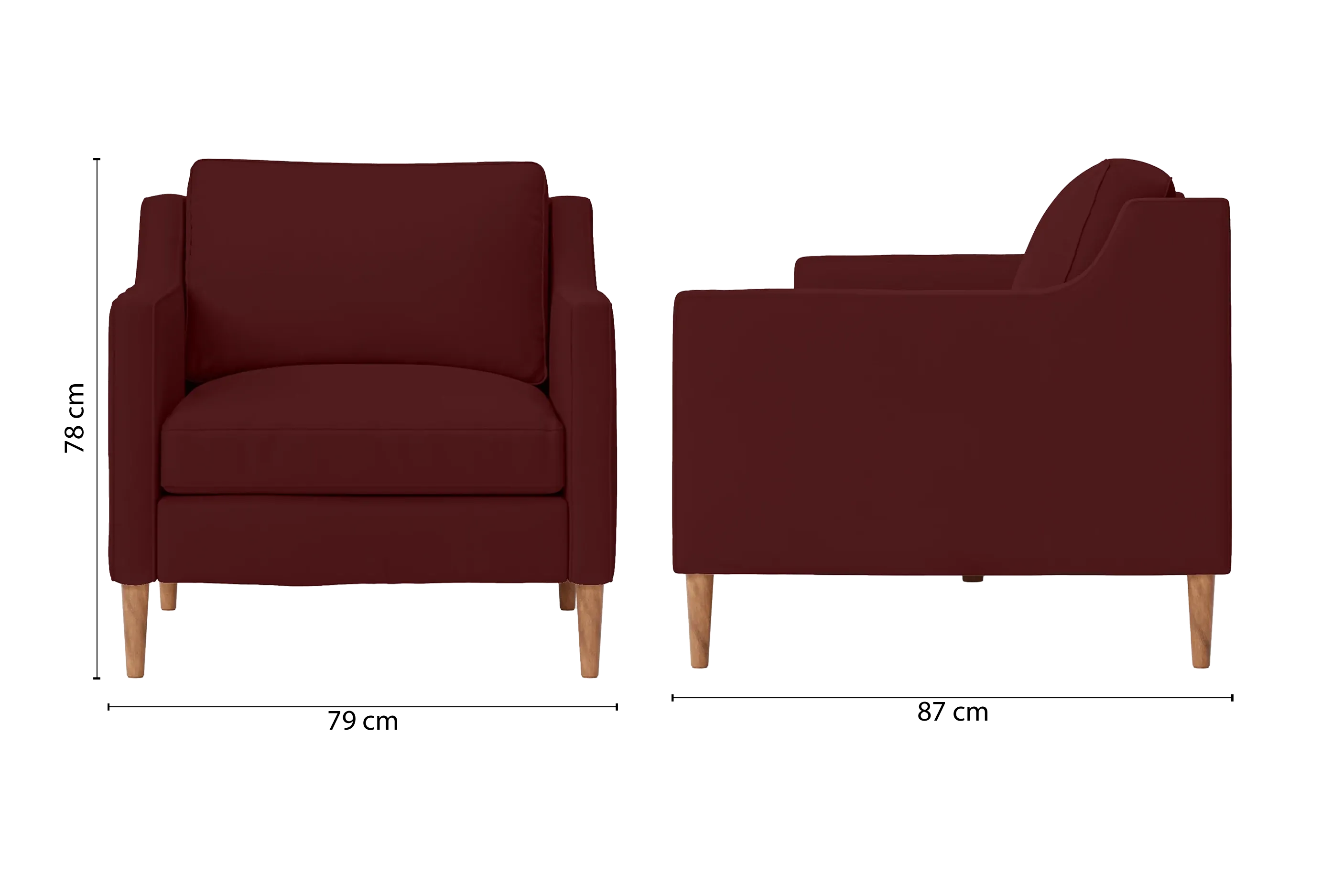 Greco Armchair Red Leather