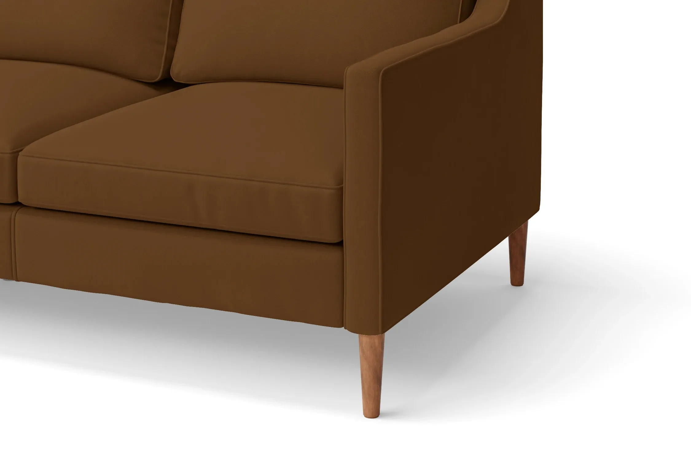 Greco Armchair Walnut Brown Leather