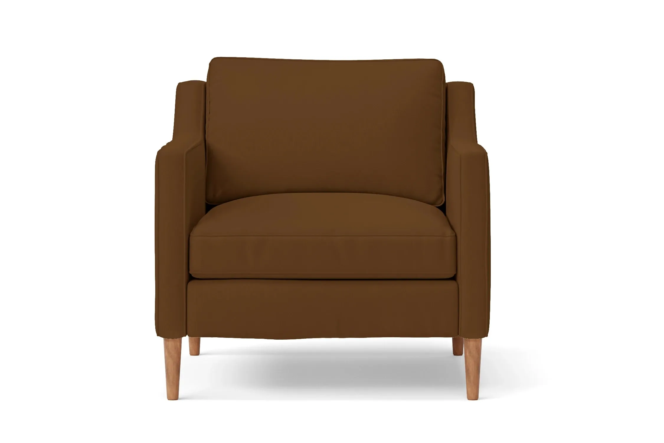 Greco Armchair Walnut Brown Leather