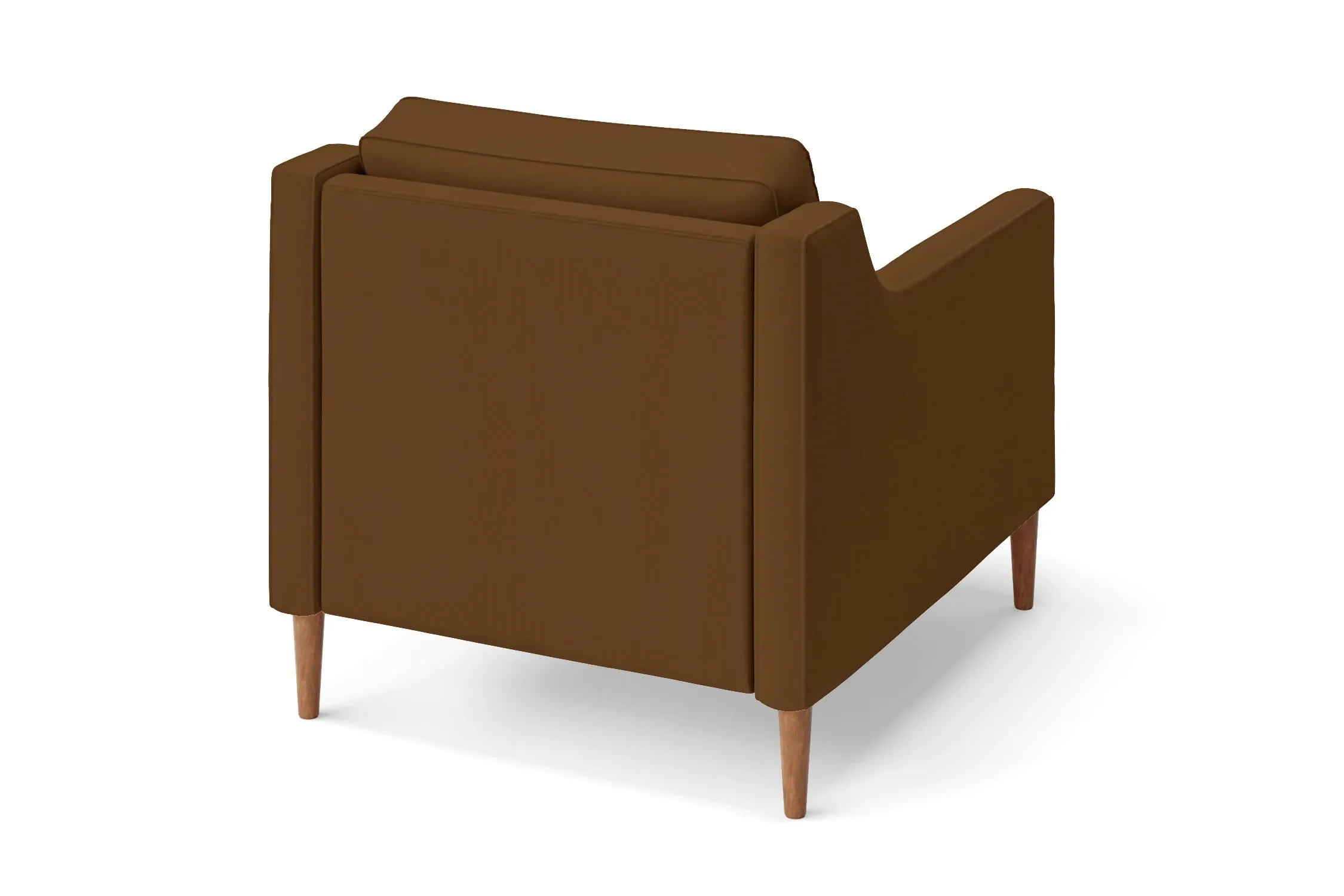 Greco Armchair Walnut Brown Leather