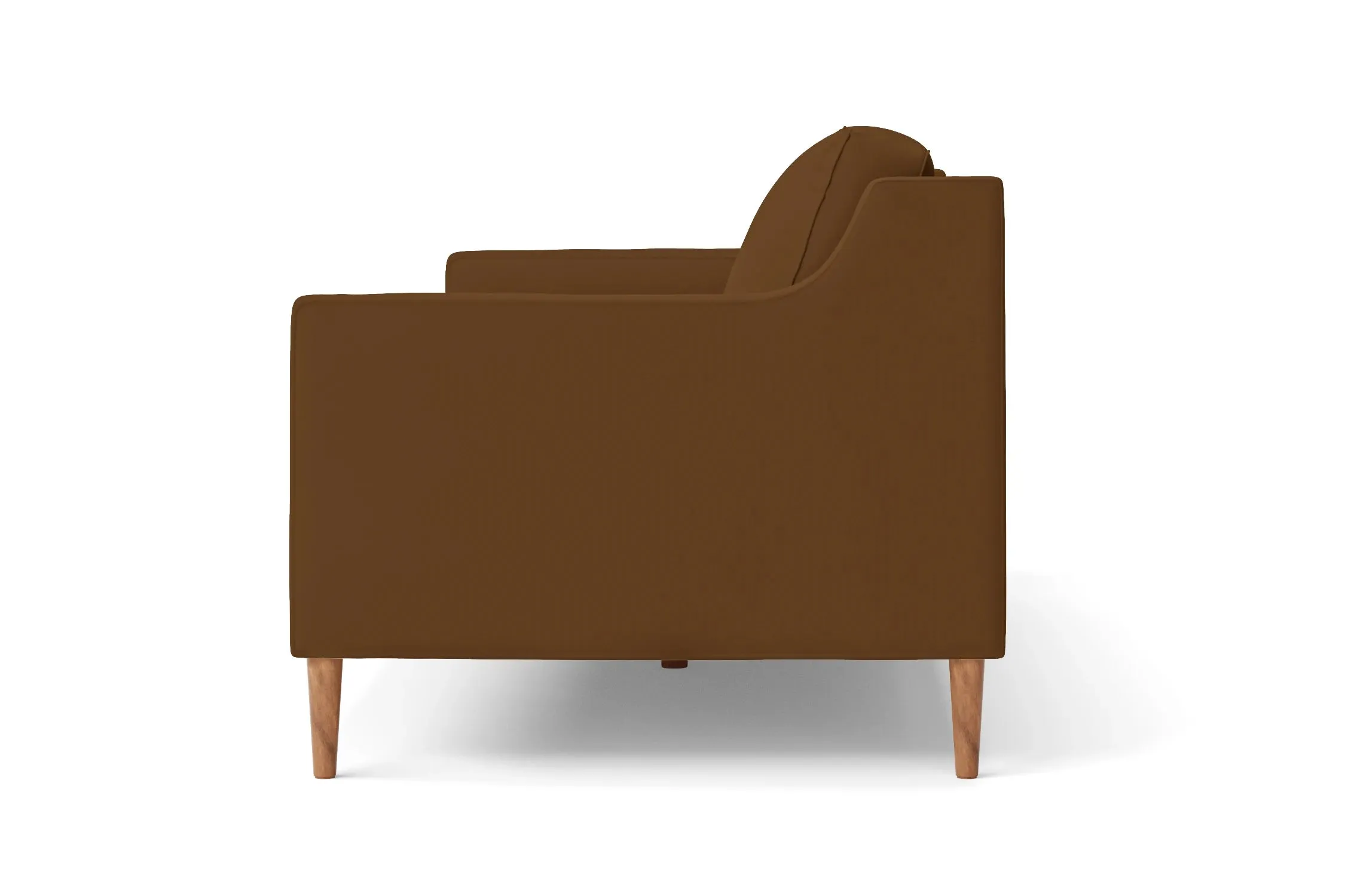 Greco Armchair Walnut Brown Leather