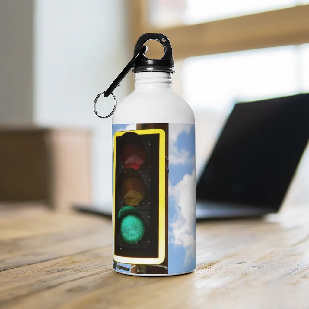 Green Light Stainless Steel Water Bottle