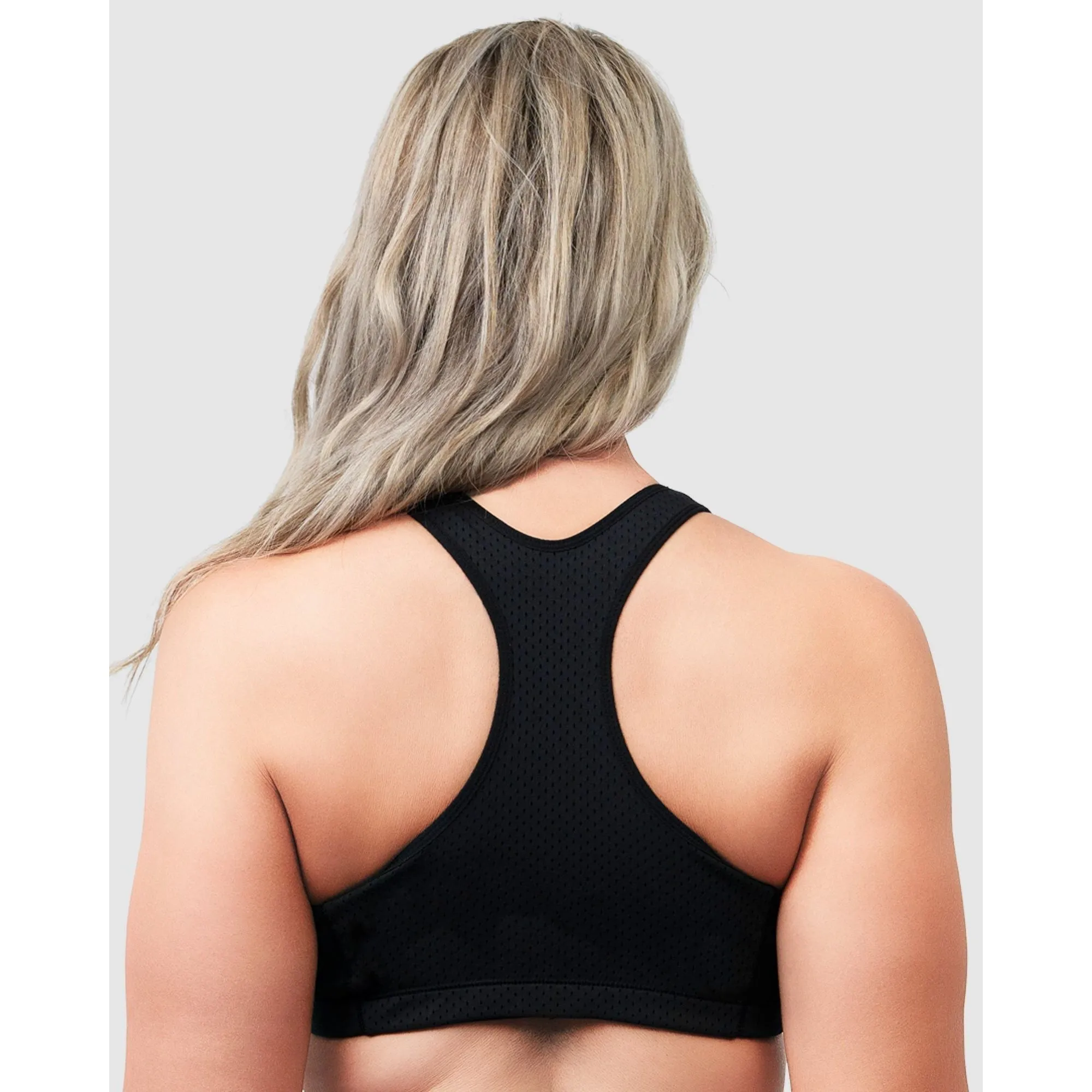 High Impact Active Crop Top Sports Bra-Black