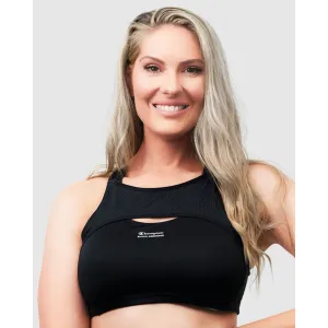 High Impact Active Crop Top Sports Bra-Black