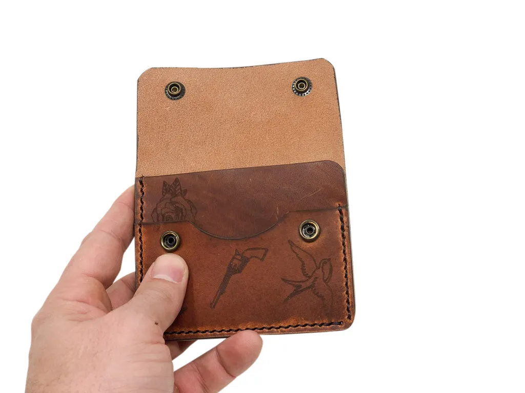 Horween Card Wallet | English Tan Dublin | Tattoo