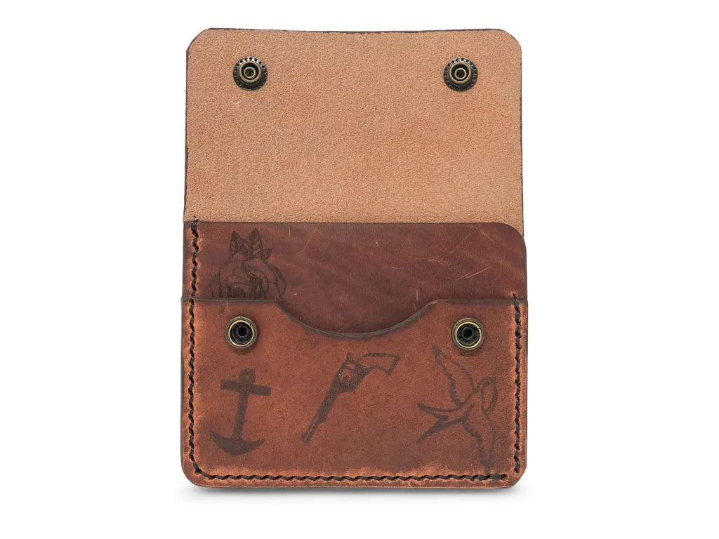 Horween Card Wallet | English Tan Dublin | Tattoo