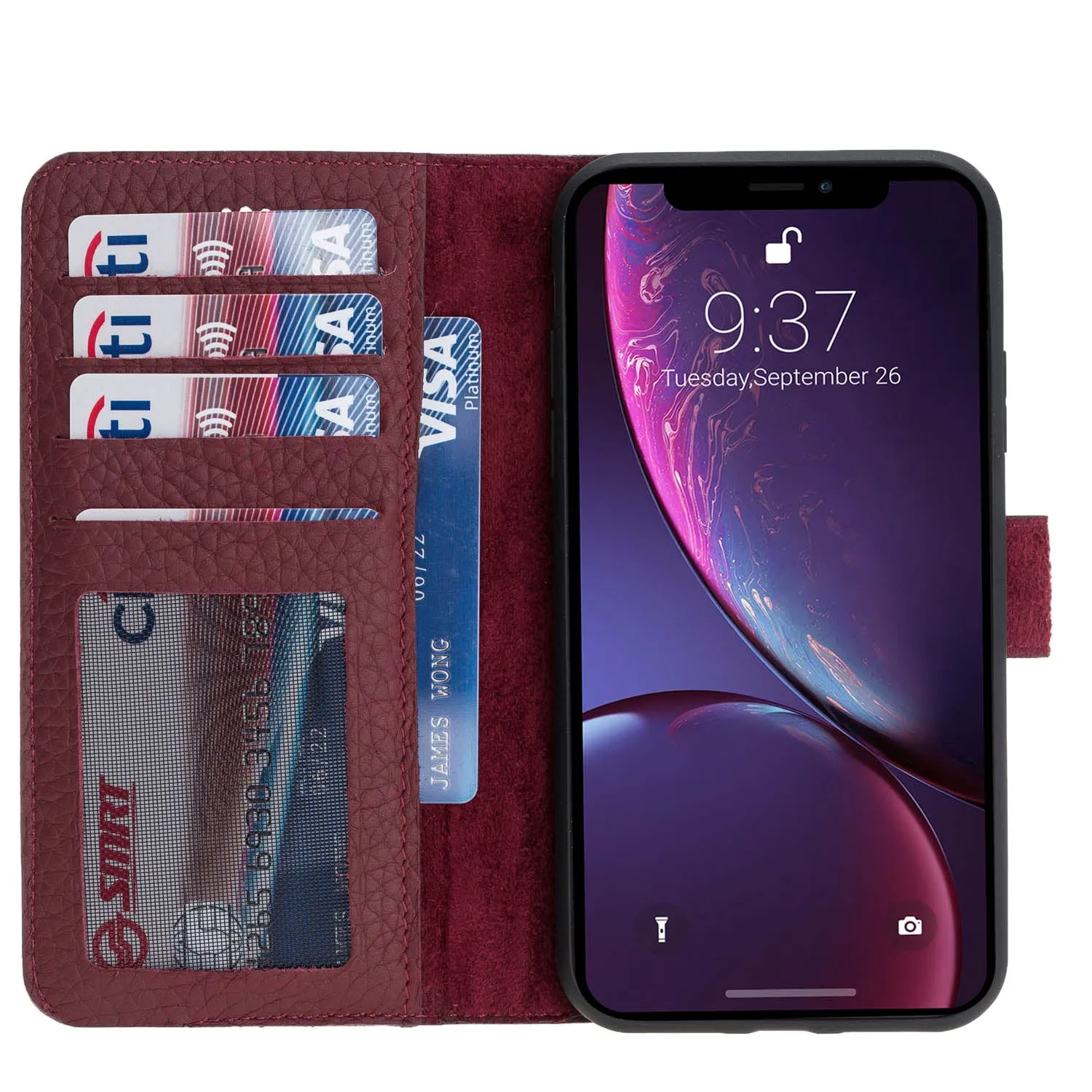 iPhone XR  Leather Wallet Case