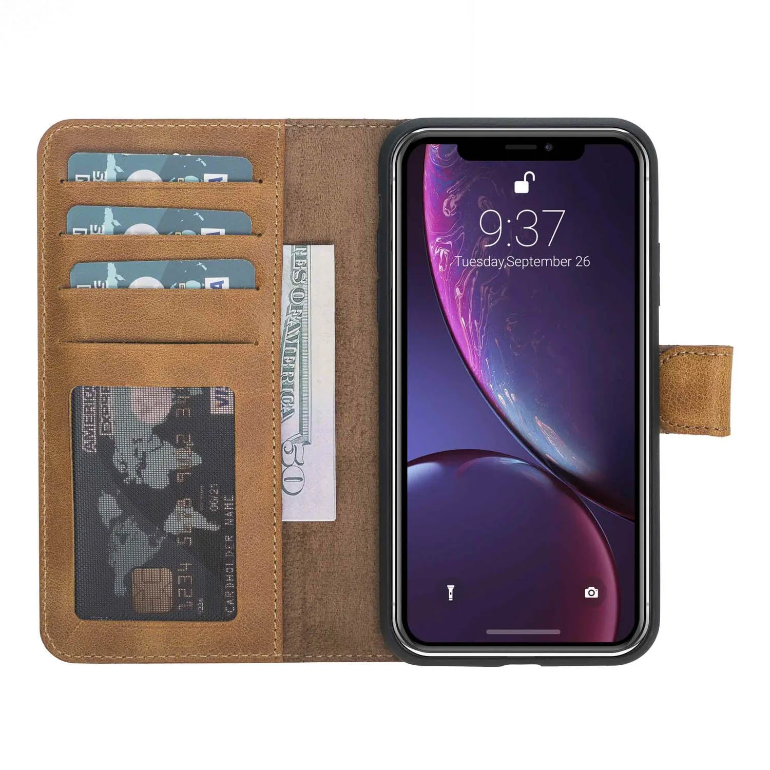 iPhone XR  Leather Wallet Case