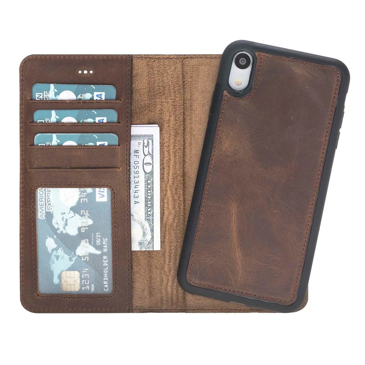 iPhone XR  Leather Wallet Case