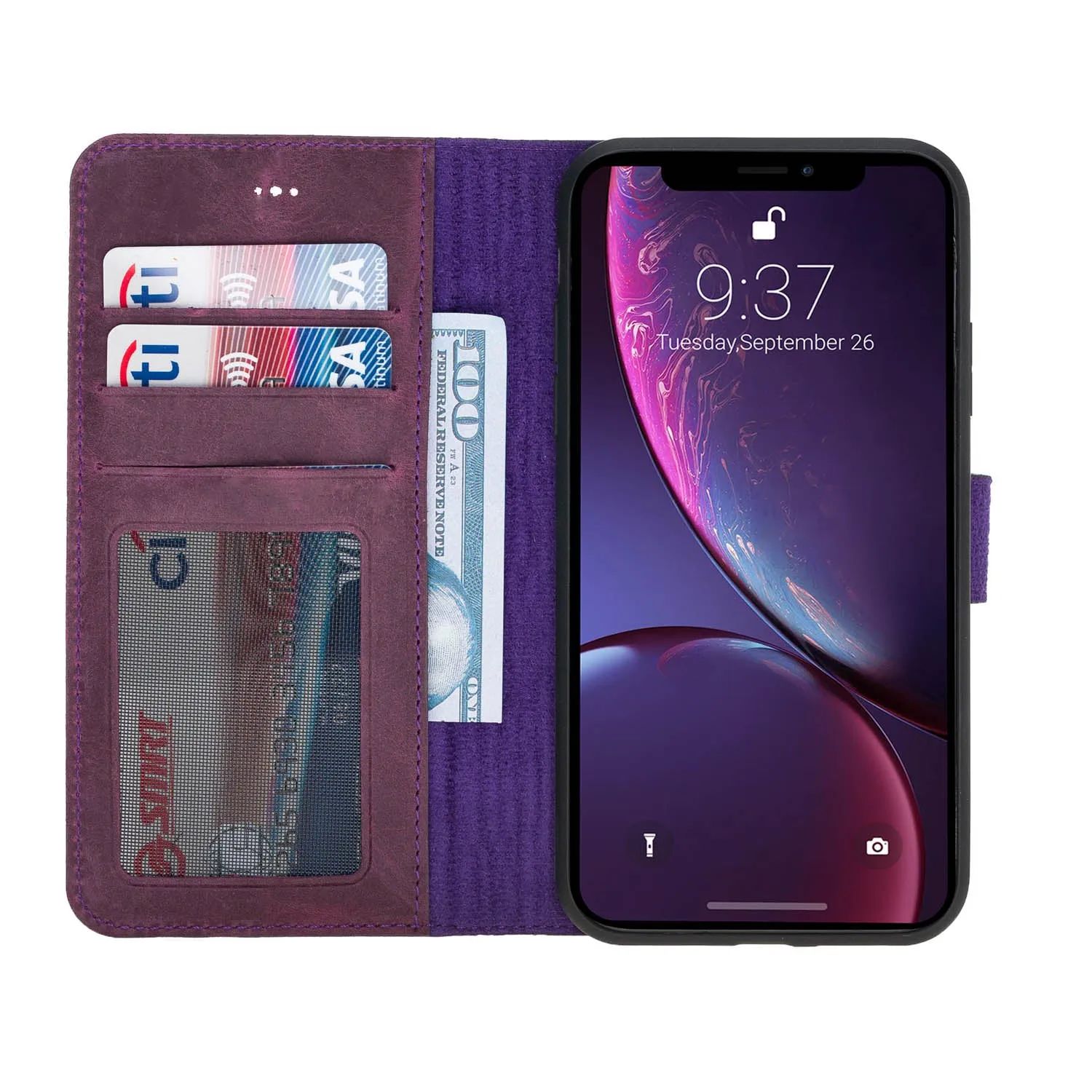 iPhone XR  Leather Wallet Case