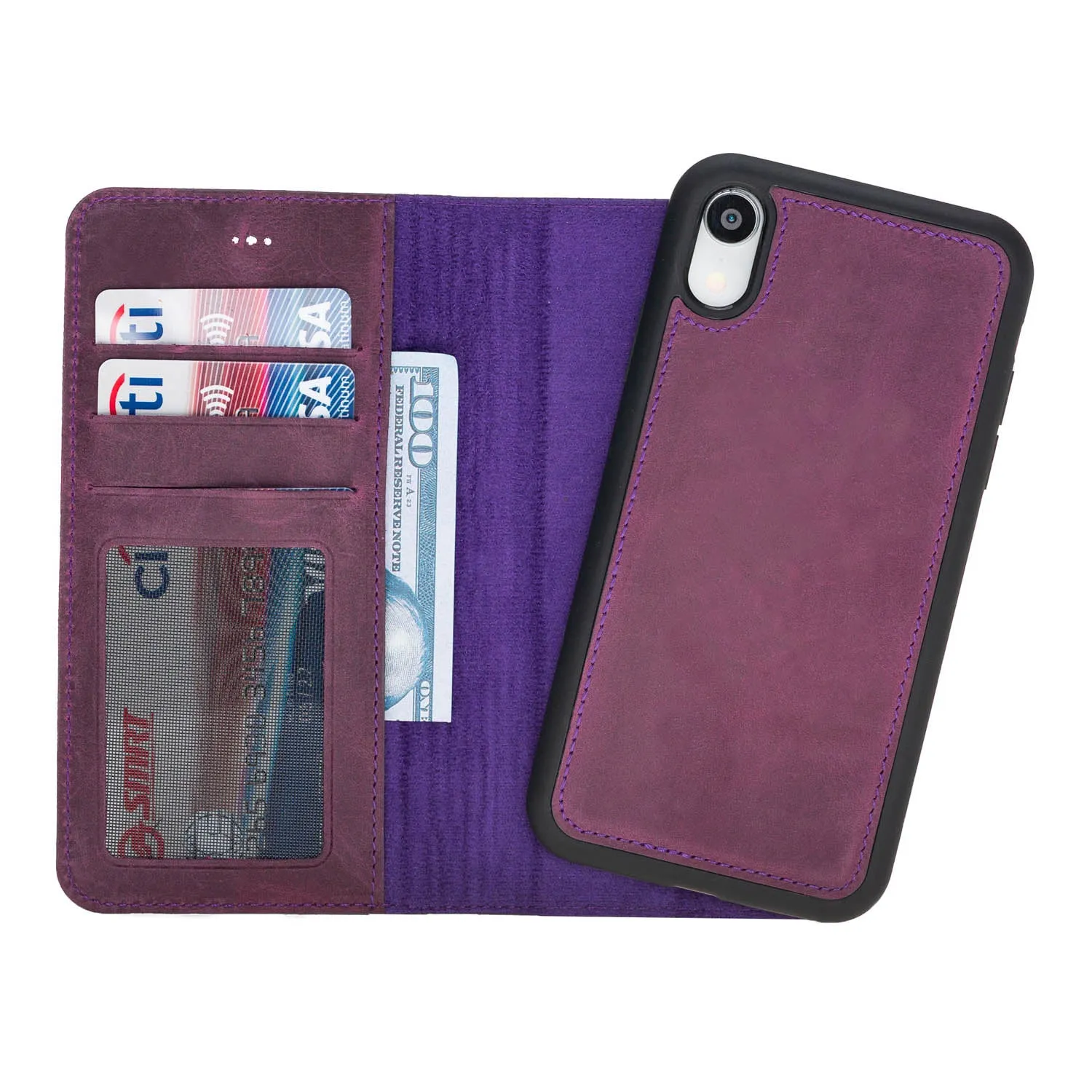 iPhone XR  Leather Wallet Case