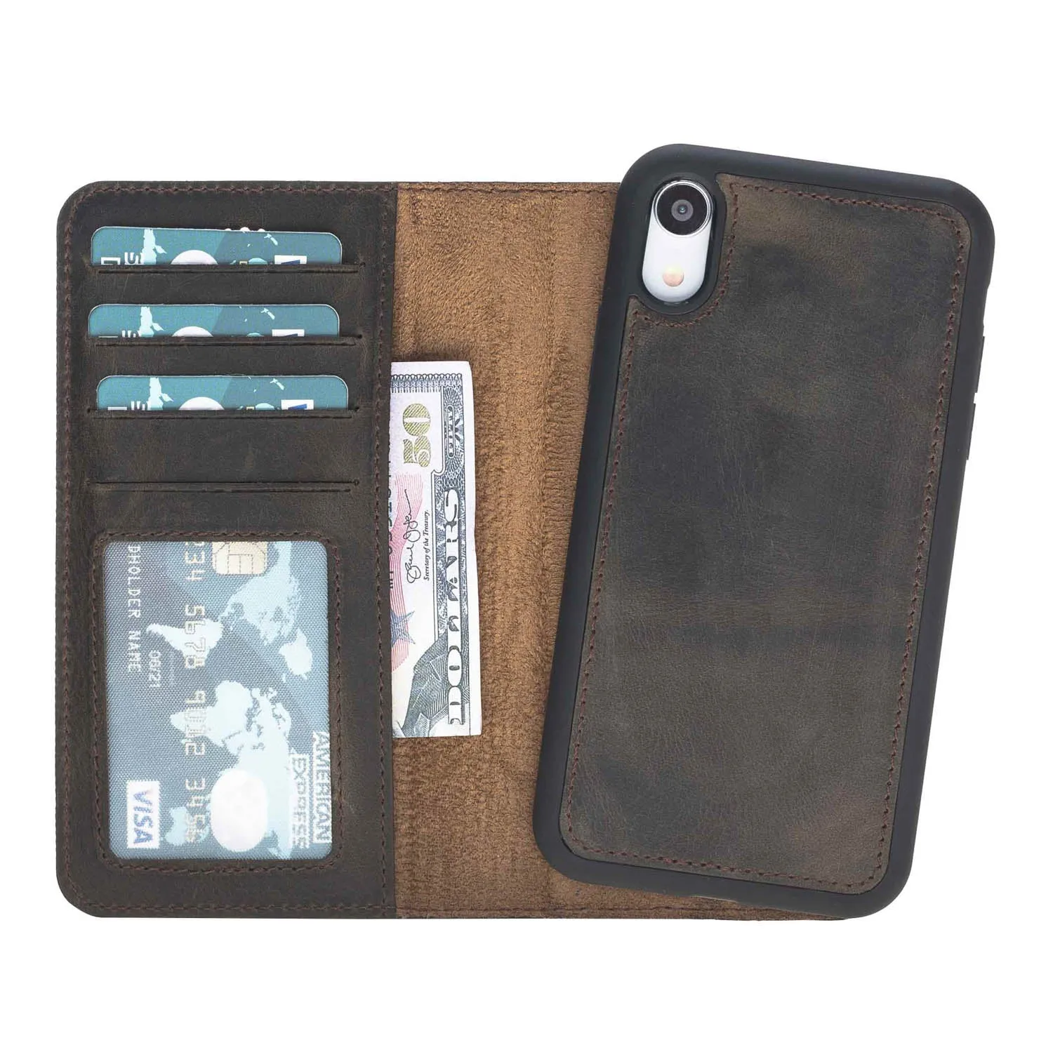 iPhone XR  Leather Wallet Case