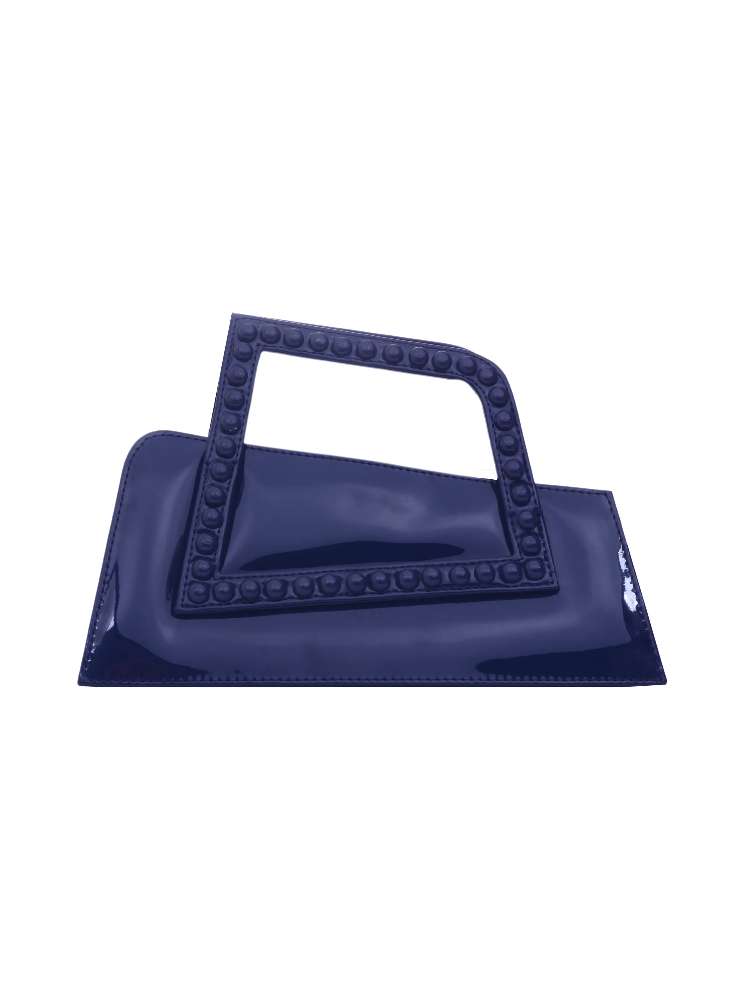 Jalila Navy Patent Leather Bag